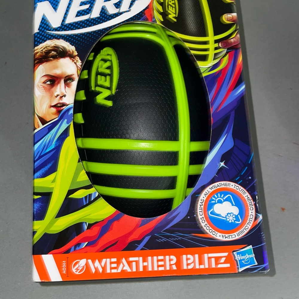 Nerf Weather Blitz Football - Black and Green